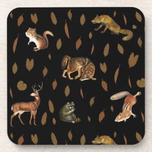 Posavasos Caída Animales Forestales Otoño Sale Decoración Ca