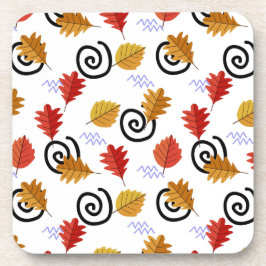 Posavasos Caída Multicolor Hojas geográficas