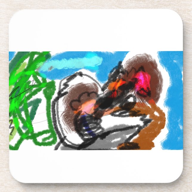 Posavasos Caja de Keepsake con joyas de madera (Frente)