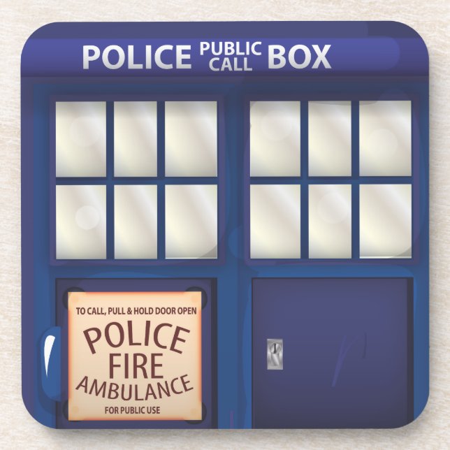 Posavasos Caja de la Policía Británica (Frente)