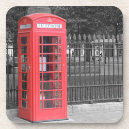Posavasos Caja de teléfonos roja de Londres