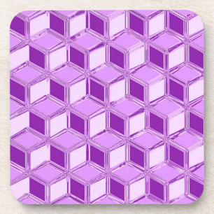 Posavasos Cajas 3D de Chrome - violeta púrpura