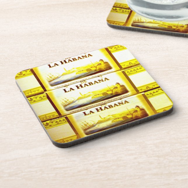 Posavasos Cajas de puros cubanos | La Habana | Imán (Lado Izquierdo)