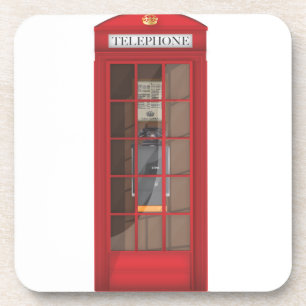 Posavasos Cajetín Rojo de Teléfono