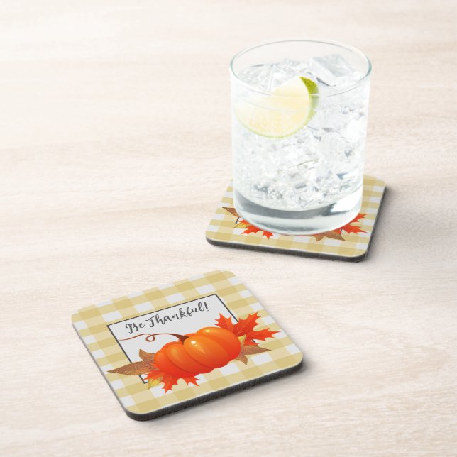 Posavasos Calabaza de Acción de Gracias Colchón de búfalo am (Lado Derecho)