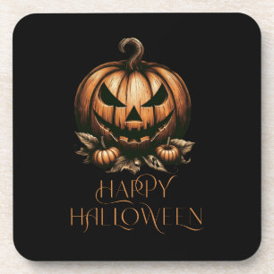Posavasos Calabaza de Halloween feliz