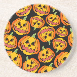 Posavasos Calabaza de Halloween: Símbolo vintage de otoño
