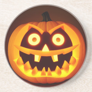 Posavasos Calabaza de Halloween tallada