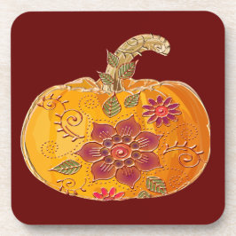 Posavasos Calabaza de otoño con flores