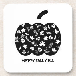 Posavasos Calabaza decorada con decoración de caída blanca n