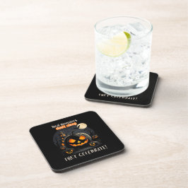 Posavasos Calabaza negra de Halloween