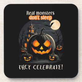 Posavasos Calabaza negra de Halloween