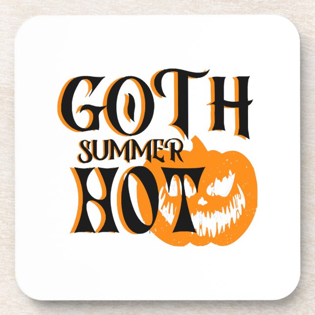 Posavasos Calabaza sonriente de terror del verano gótico cal (Frente)