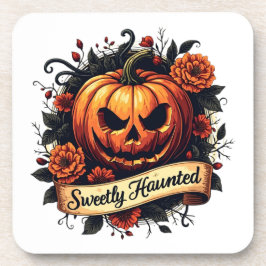 Posavasos Calabaza veneciana dulce | Halloween floral