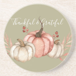 Posavasos Calabazas acuarelas de bonito en salvia