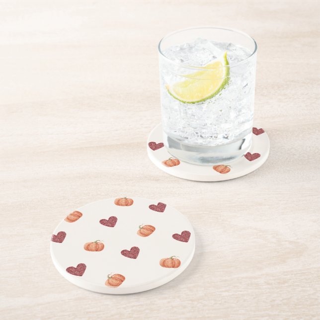 Posavasos Calabazas Corazones de Borgoña (Lado)
