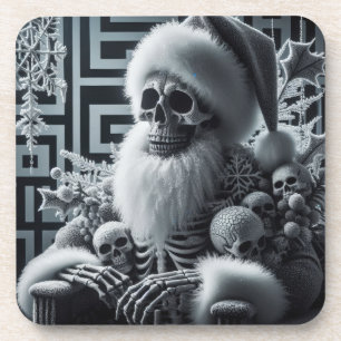 Posavasos Calavera de Santa Esqueleto Navidad Gótica Oscur