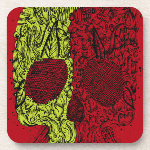 Posavasos Calavera Moldy en rojo sangriento