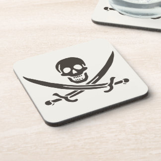 Posavasos Calavera obsidiana espada Bandera pirata de Calico