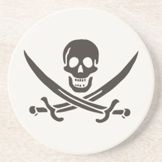 Posavasos Calavera obsidiana espada Bandera pirata de Calico
