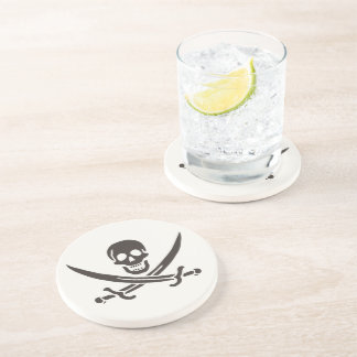 Posavasos Calavera obsidiana espada Bandera pirata de Calico
