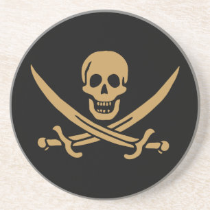 Posavasos Calavera y Cutlas de Aztec Gold Pirata Calico Jack