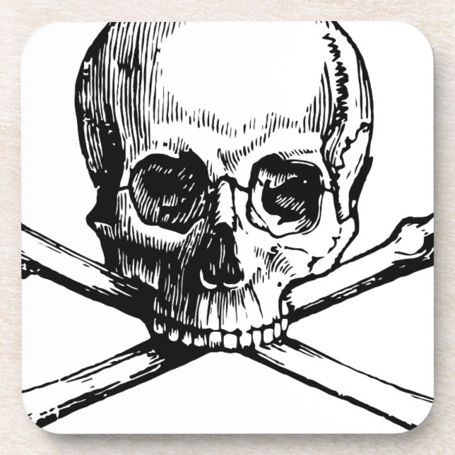 Posavasos Calavera y huesos (Frente)