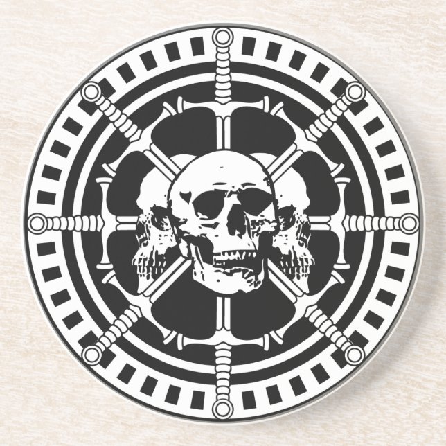 Posavasos Calaveras con espadas (Frente)