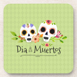 Posavasos Calaveras de azúcar floral Dia de Muertos | Posava