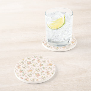 Posavasos Calaveras de Azúcar Flores de Melocotón