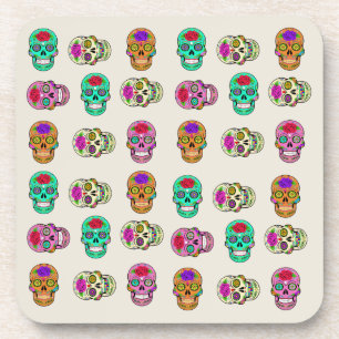 Posavasos Calaveras de azúcar Reposabebidas de plástico duro