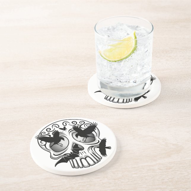 Posavasos Calaveras decorativas de Halloween (Lado)