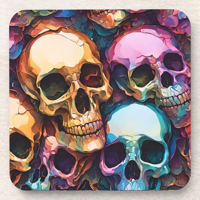 Posavasos Calaveras Funky (Frente)