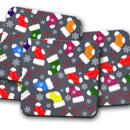 Posavasos Calcetín navideño | Juego de aletas de corcho para