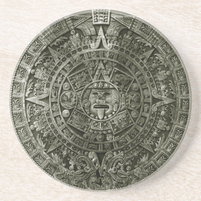 Posavasos Calendario azteca Sun Stone Zodiac (Frente)