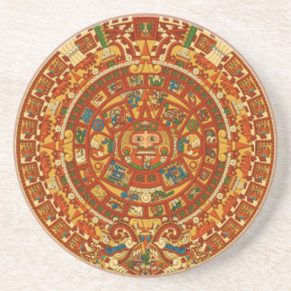 Posavasos Calendario de piedra azteca de Sun del OPUS