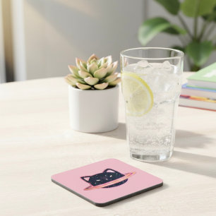 Posavasos Caleta de bebidas para gato planetario
