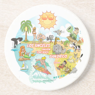 Posavasos California Beach Life