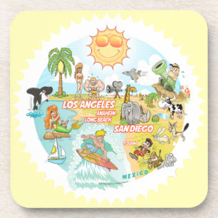Posavasos California Beach Life