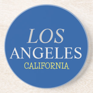 Posavasos California Los Angeles City USA Retro Vintage Blue