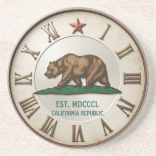 Posavasos California Republic Est 1850 Flag Bear