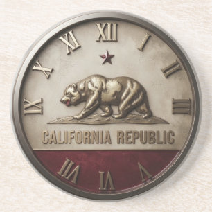 Posavasos California Republic Flag Bear Red and Gold