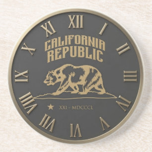 Posavasos California Republic Flag Bear Roman Numeral