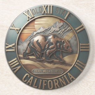 Posavasos California Republic September 9 1850 Grizzly Bear
