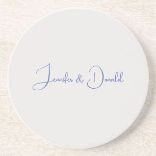 Posavasos Caligrafía clásica de moda guión sencillo personal