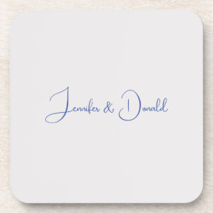 Posavasos Caligrafía clásica de moda guión simple personal