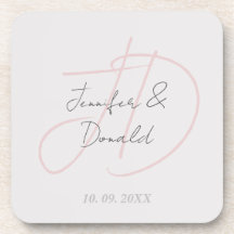 Caligrafía de monograma de letra clásica de moda