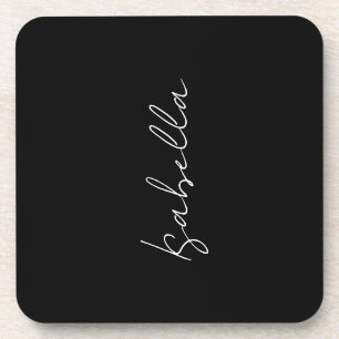 Posavasos Caligrafía Llanto blanco negro Nombre moderno crea