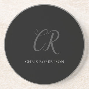Posavasos Caligrafía Monograma Nombre Regalo Personalizado G