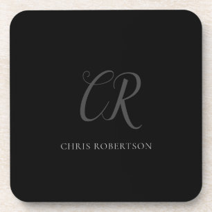Posavasos Caligrafía Monograma Nombre Regalo Personalizado G